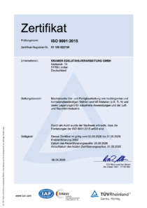 ISO 9001 Zertifikat 2026